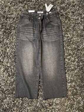 Dynamite Charcoal Gray Denim Culotte Jeans